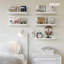 5 tablettes flottantes blanches