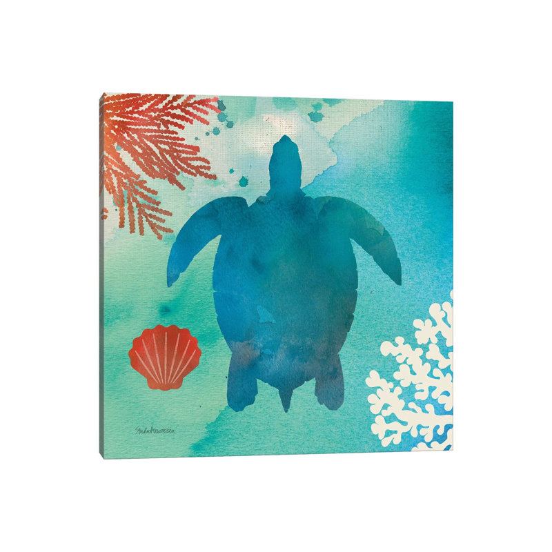 Under The Sea II 1 Piece Wrapped Canvas Wall Art, 93.98 cm H x 93.98 cm W x 3.175 cm D