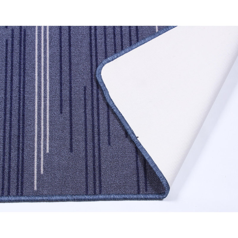 Tapis rayé gris foncé, Rectangle de 2 pi x 3 pi