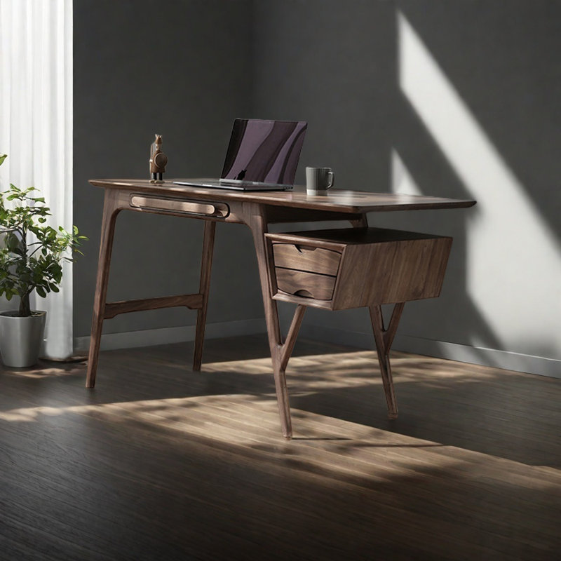 Bureau en bois massif de style japonais