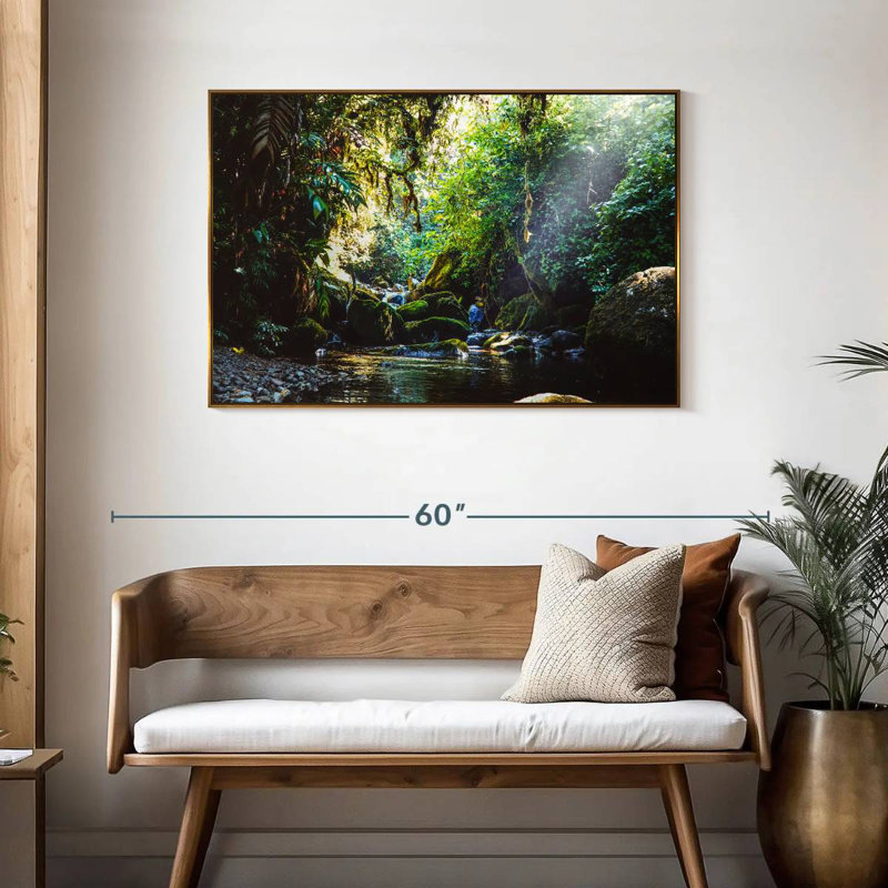 Forêt au Panama, Cadre flottant doré, 43 po x 29 po