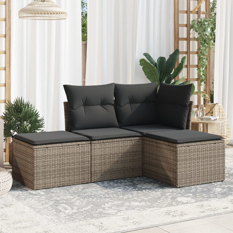 Vidaxl Garden Sofa Set, Gray
