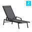 Chaises longues ajustables en polyester enduit de PVC avec accoudoirs Aubreeann-87001993-124198348
