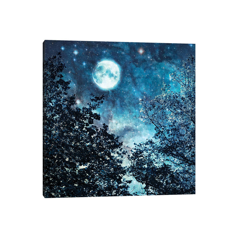 Blue Moon - Wrapped Canvas Print, 45.72 cm H x 45.72 cm W x 1.91 cm D