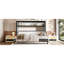 Lit escamotable simple avec tablettes, lit mural en métal au design pliable et peu encombrant-548363093