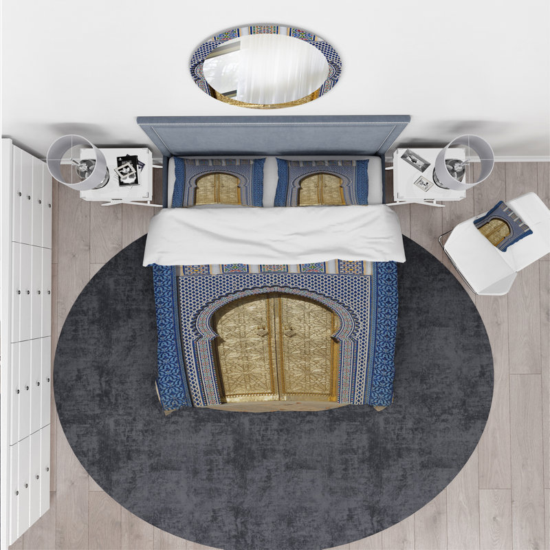 Ensemble de housse de couette designart morroco portes palace, Housse de couette très grand + 2 taies décoratives