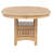 Wood Extension Leaf Dining Table with Functional Pedestal Base