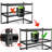 5-Tier Adjustable Metal Shelving, 48”Wx24”Dx72”H, 4000LBS Capacity