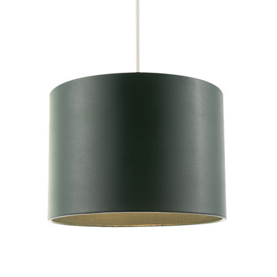 Classic Forest Faux Leather Lamp Shade With Inner Cotton Lining By 