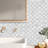 Porcetile 9.69 in. x 11.03 in. Arabesque Matte Porcelain Mosaic Wall and Floor Tile