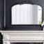 Grand miroir à arche 40 po x 31 po de style classique avec cadre d'inspiration baroque pour salle de bain