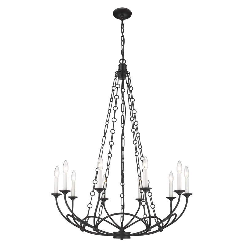 Lustre empire 10 lumières façon bougie