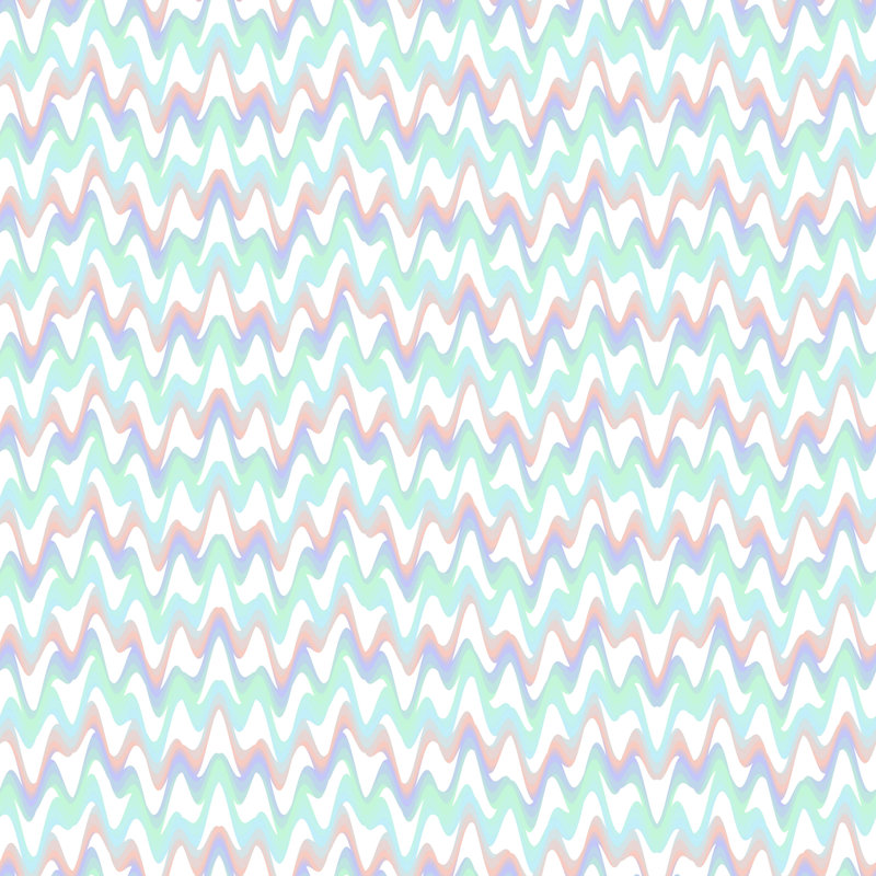 «Rochell Kaleiope Studio Squiggly Wavy Boho Motif» par Michelle Arena - impression sur toile tendue, H 12 po x l 12 po