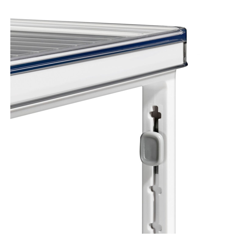 Clear Adjustable Refrigerator Shelf Riser with Non-Slip Feet