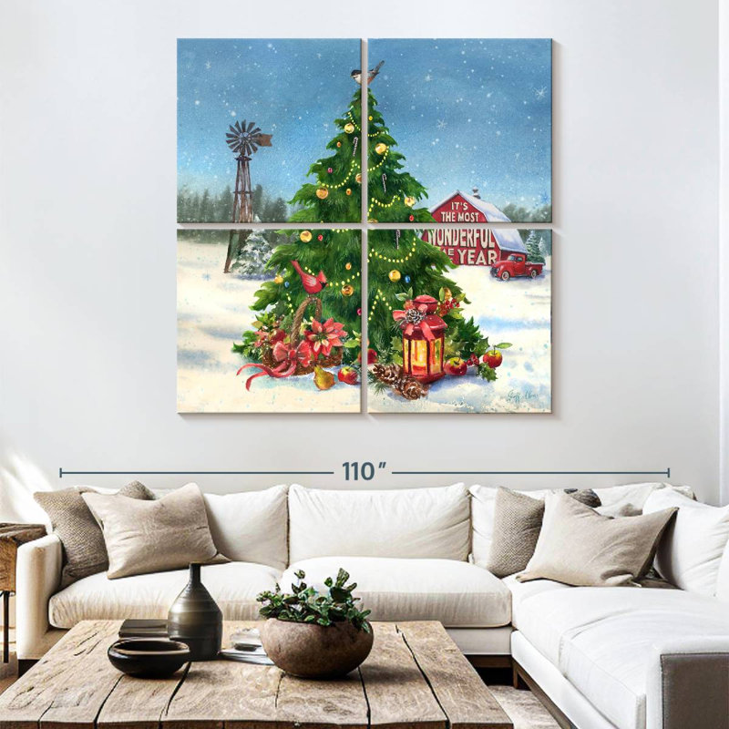 Lelend Christmas Barn Tree, 74" H x 74" W