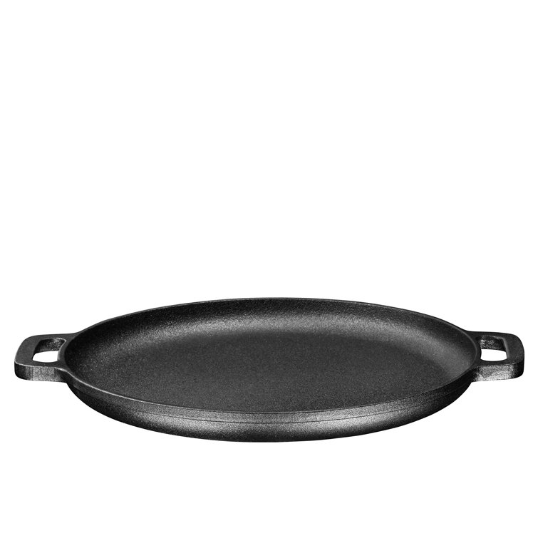 Bruntmor Pre-Seasoned 16-Inch Cast Iron Skillet with Dual Large