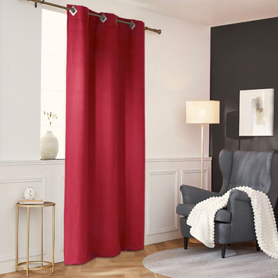Panneau de rideau simple obscurcissant avec œillets Suedine