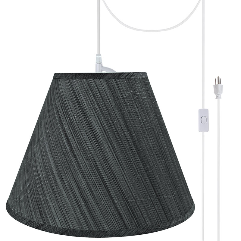 Saffo 2 - Light White Unique/Statement Pendant, Black/Gray