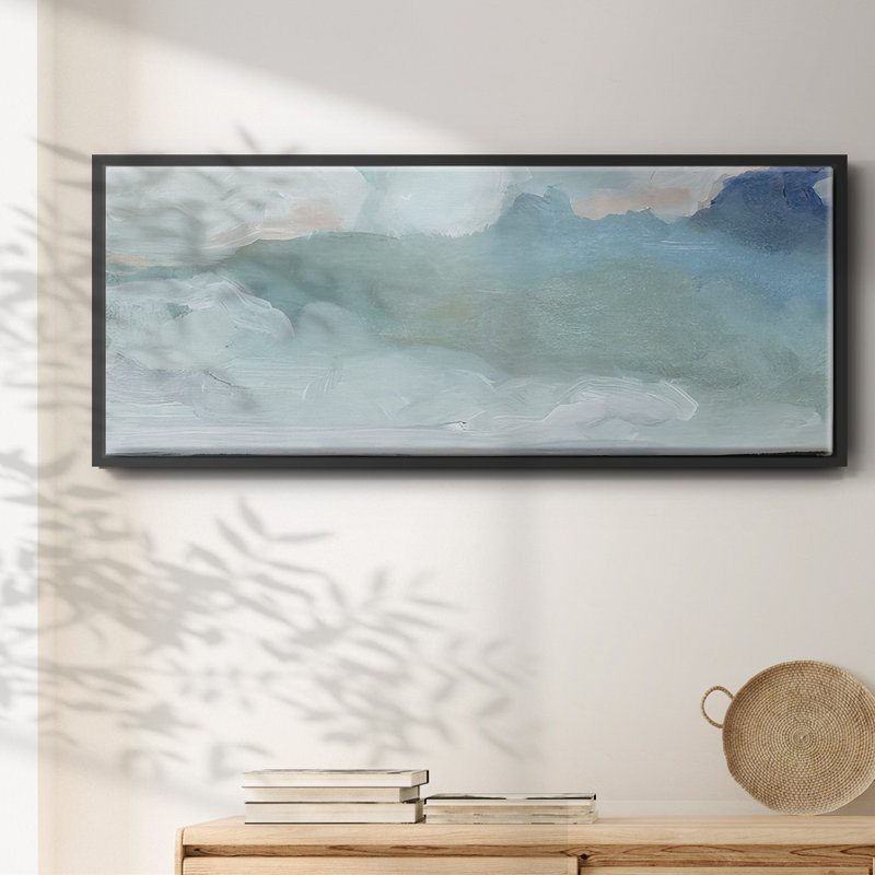 Cerulean Clouds I- Framed Canvas, 20" H x 50" W