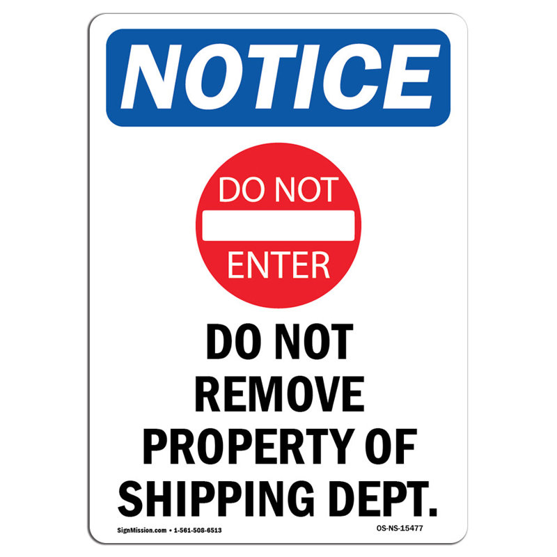Do Not Remove Sign