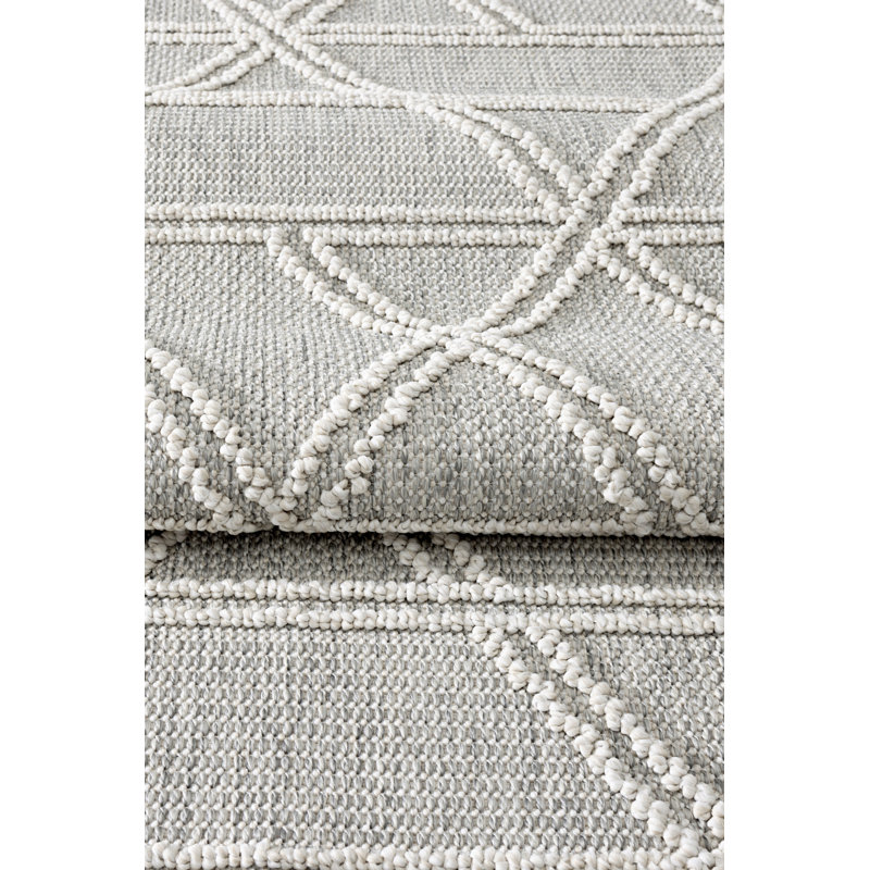 Reveica Geometric Indoor / Outdoor Area Rug, Runner 100 x 300cm