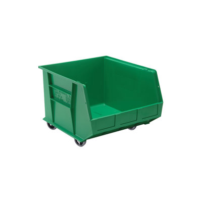  QUS275MOBGN Ultra Stack & Hang Mobile Heavy Duty Part Organizer Green Bins 18" L x 17" W x 14" H 3 Pack