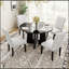 Ensemble de table de salle à manger 5 pièces avec table moderne de 43 pouces et 4 chaises rembourrées pour une salle à manger confortable et élégante-1261674508-1261674507