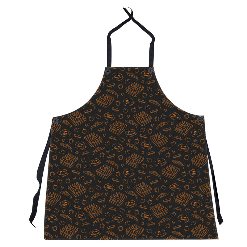 Bib Apron, Orange/Black