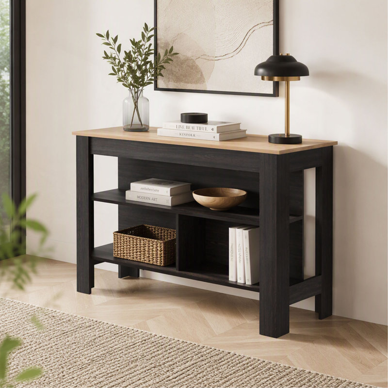 Îlot de cuisine Wenge, Noir, H 35,4 po x l 54,4 po x P 25,2 po