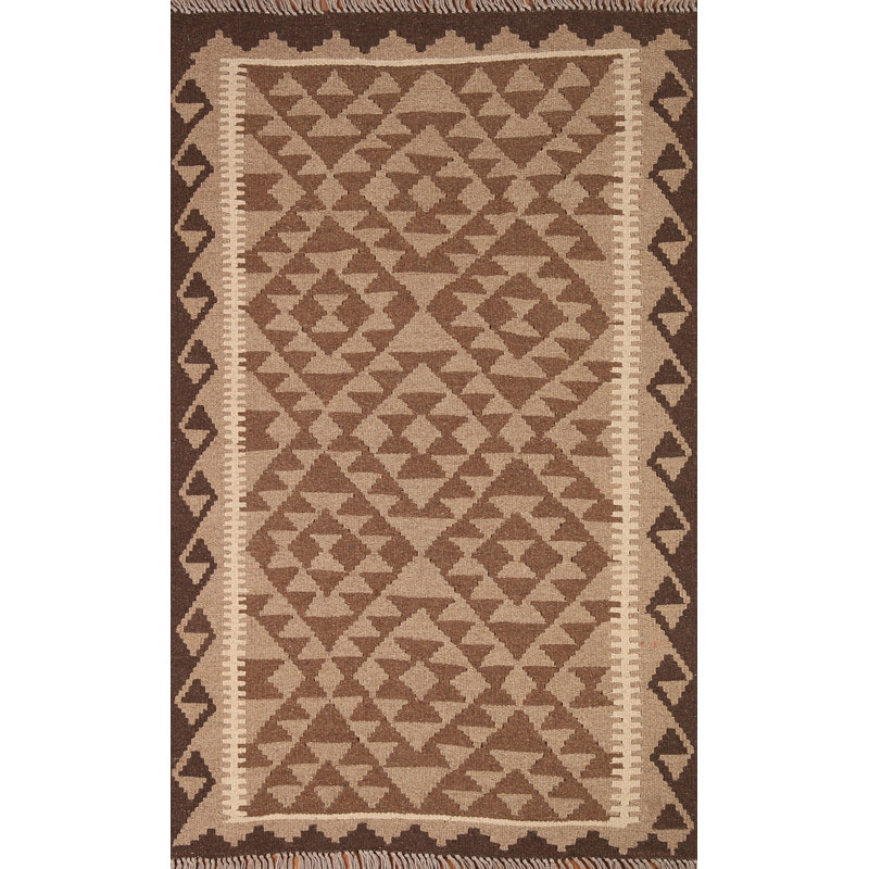 Tapis oriental en laine réversible kilim 3 x 5