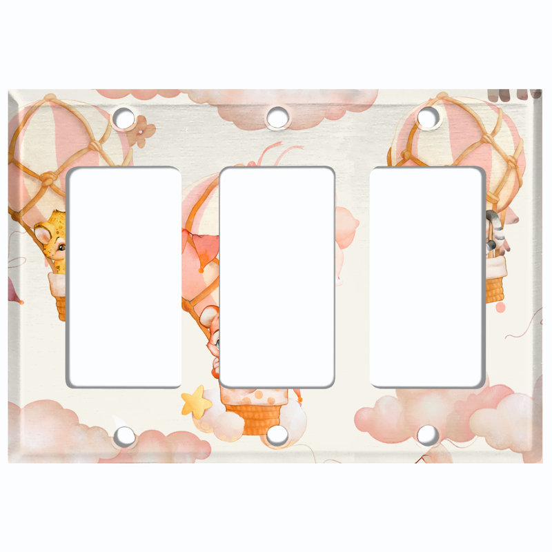 Animals 3 - Gang Toggle Light Switch Standard Wall Plate