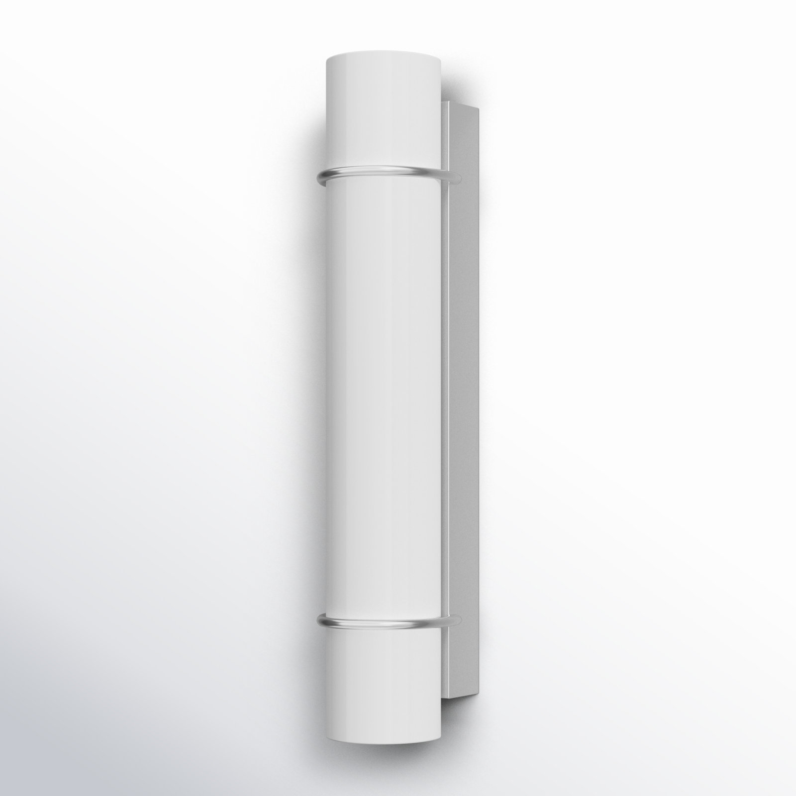 Romaine Single Transparent Dimmable LED Vanity Light, Polished Nickel