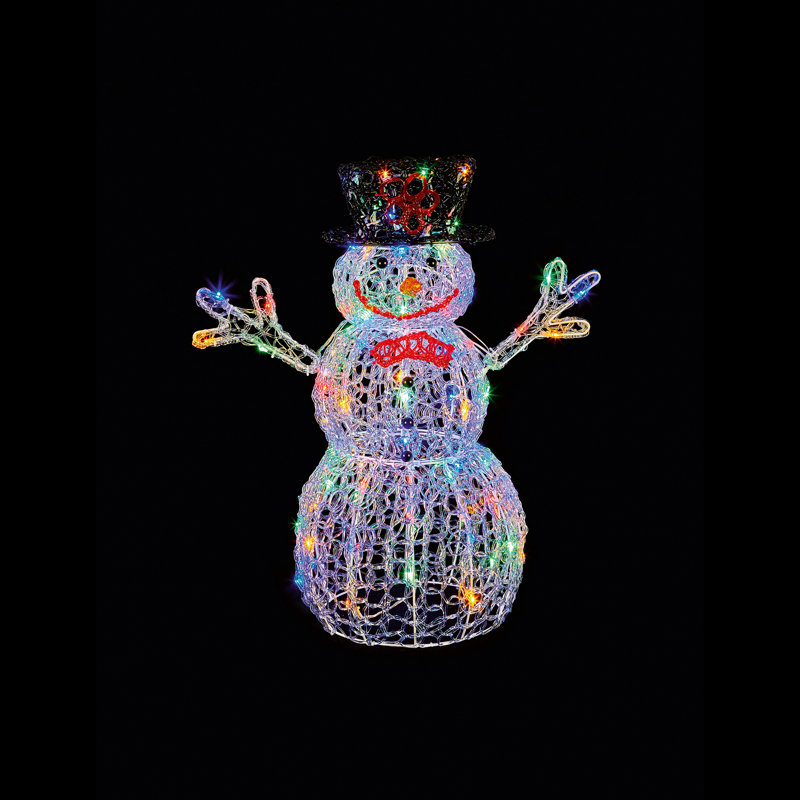 Multi Color Led Snowman The Seasonal Aisle Soft Acrylic Multicoloured LED Snowman | Wayfair.co.uk