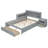 Wooden platform bed with Multi-functional Storage Space Nightstand and 2 Drawers-288221356