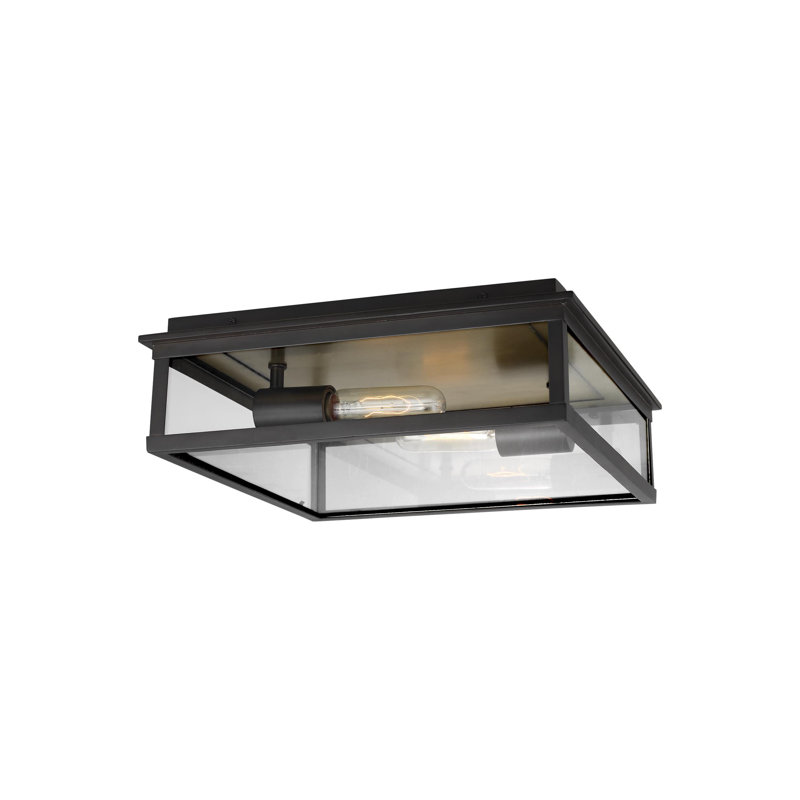 Steel Wall Light, 4.375" H x 14.5" W x 14.5" D