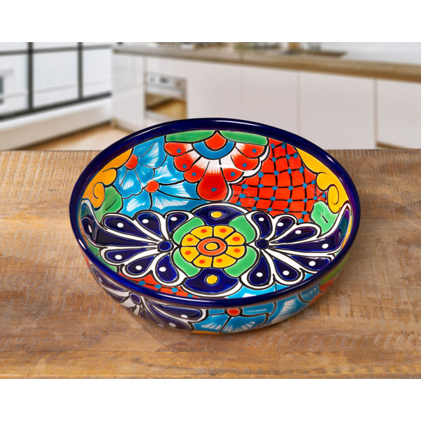 5 Pc Mexican Traditional Flower Design Large Breakfast Cereal Bowls Coffee  Mug