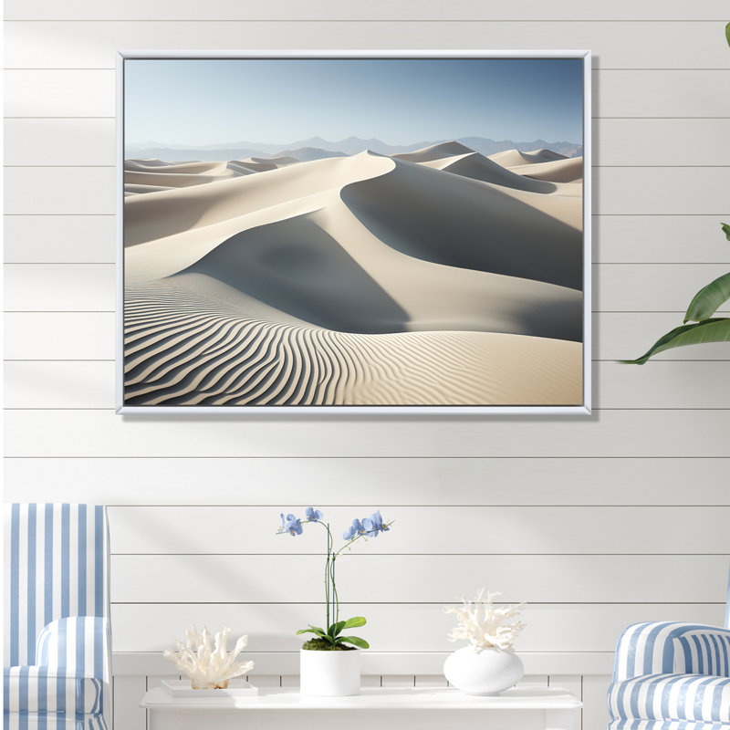 Markeda - Beach & Ocean Wall Decor, H 30 po x l 40 po x P 1,5 po, Cadre flottant blanc