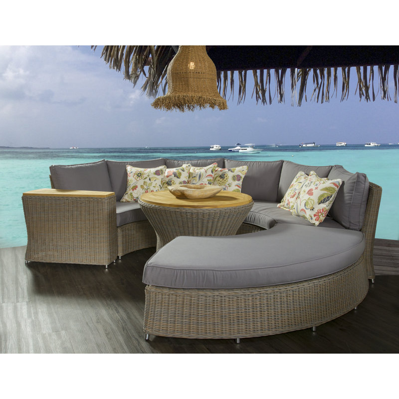 Hobbs 84.65'' Powder Coated Aluminum Outdoor Patio Sectional