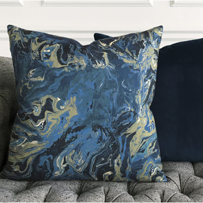 Abstract Feather Reversible Throw Pillow