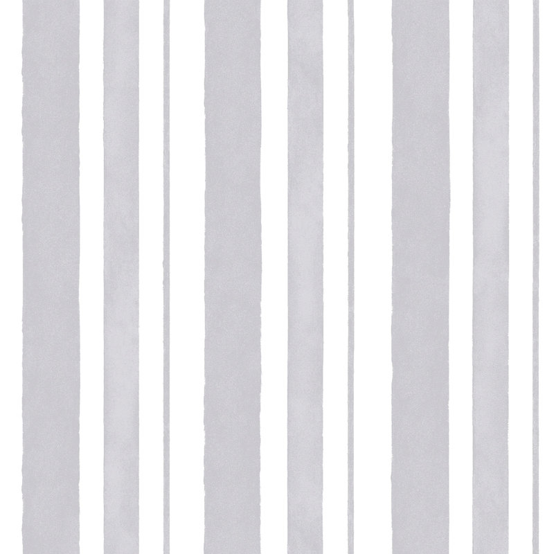 Papier peint à rayures aquarelle Arthur, Gris