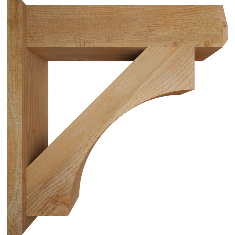 Persienne en bois rustique Westlake Craftsman, P 32 po x H 32 po, Sapin Douglas de 8 po (sciage brut)