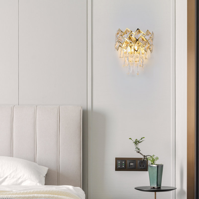 Modern Golden K9 Crystal Wall Lamp