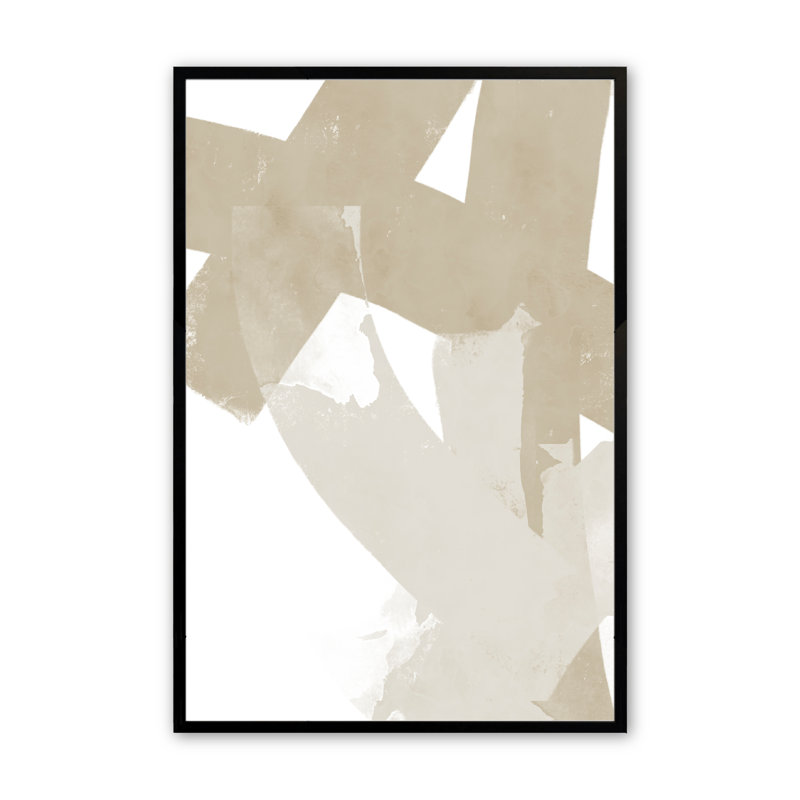 «Savell Modern Neutrals No. 2», impression encadrée sur papier par Brandon Wong, Noir satiné