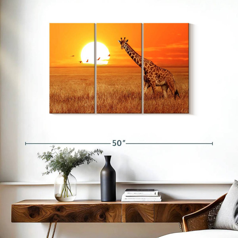 Big Sunset Giraffe, 24" H x 38" W