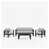 Coussin gris clair / structure noire est en rupture de stock