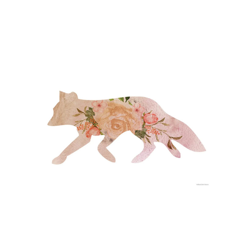 Meadow Flora Fox by Bluebird Barn - Wrapped Canvas Print, 20.32 cm H x 30.48 cm W