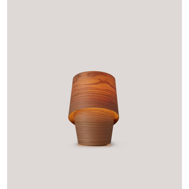 Petite lampe de table - base E12, Natural Cherry