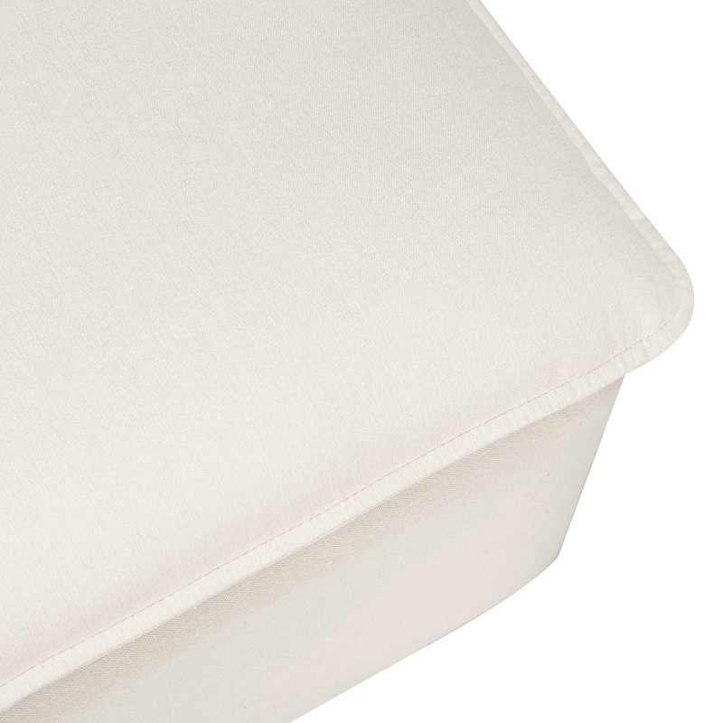 Cali Storage Ottoman, Cream Polyester