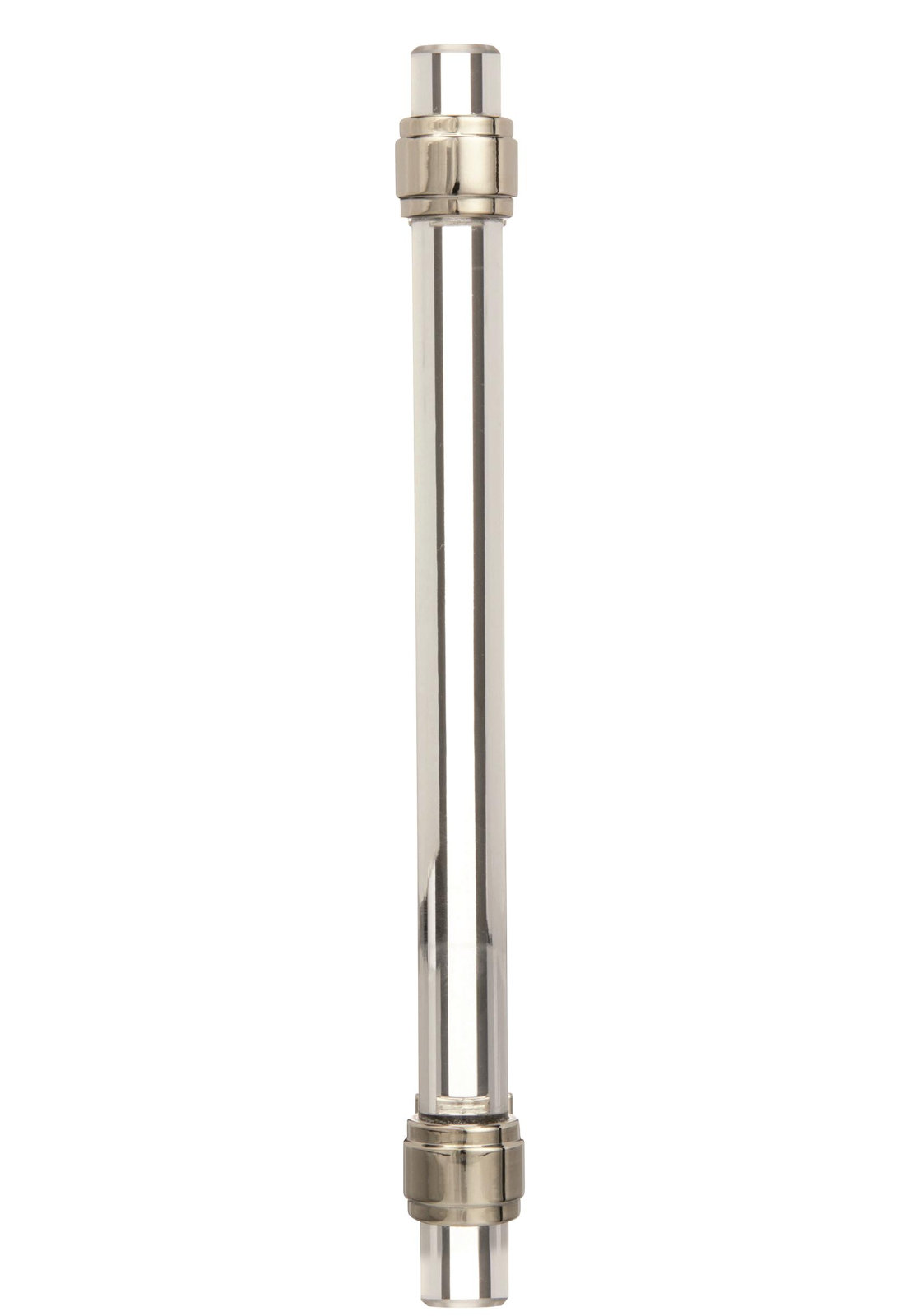 Glacio Bar Cabinet Pull, Polished Nickel, 6 5/16"
