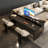 Black Rectangular Solid Wood  desk-1547258726